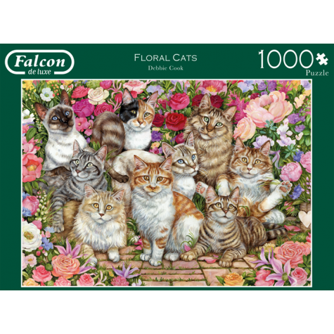 FALCON , JUMBO Puzzle Kočky mezi květy 1000 dílků