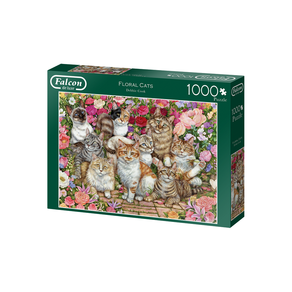 FALCON , JUMBO Puzzle Kočky mezi květy 1000 dílků