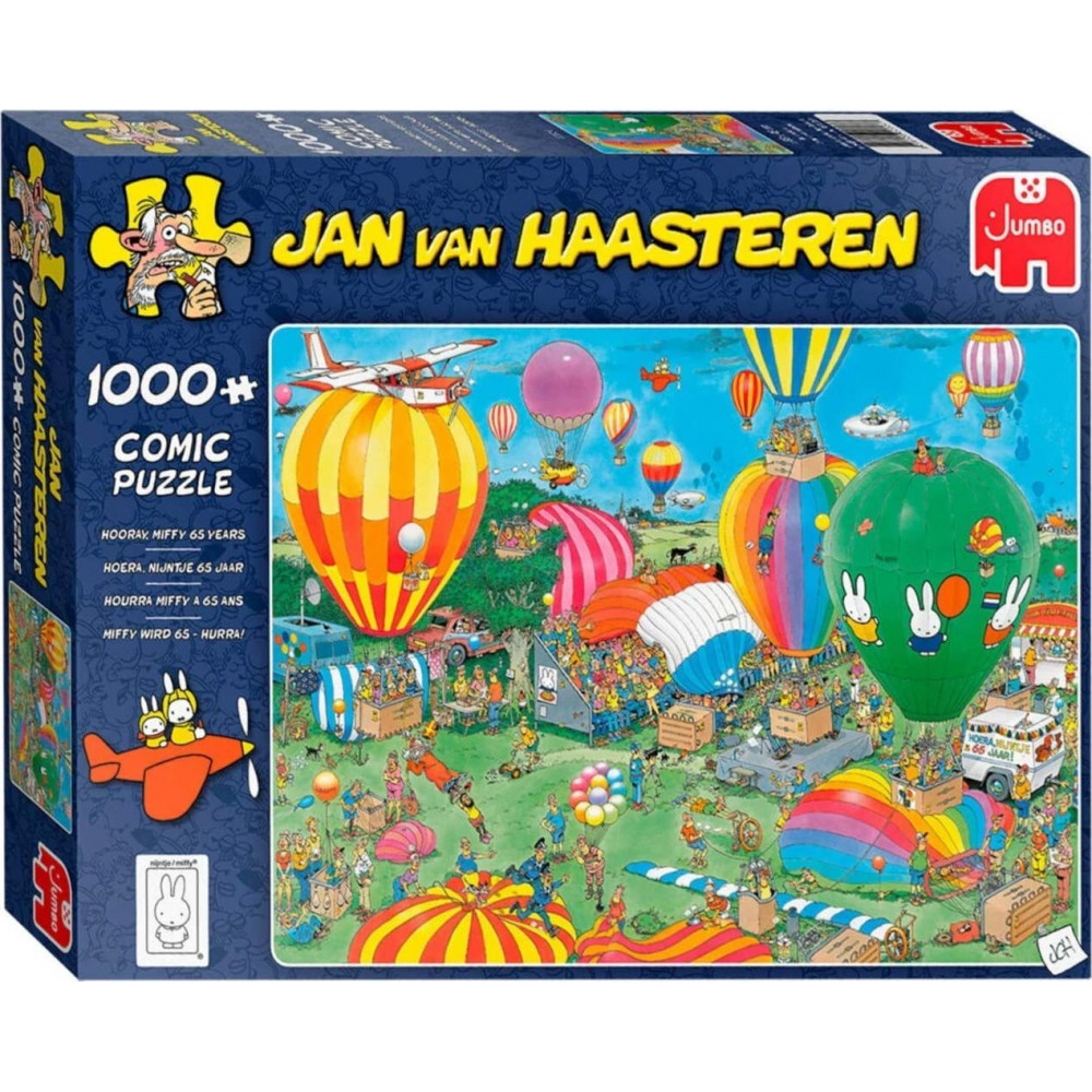 JUMBO Puzzle Miffy slaví 65 let, hurá! 1000 dílků