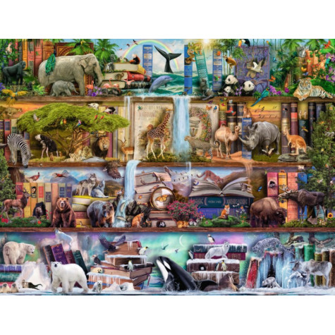 RAVENSBURGER Puzzle Království divokých zvířat 2000 dílků ~ 2