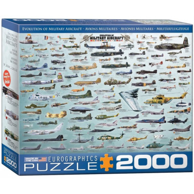 EUROGRAPHICS Puzzle Vojenská letadla 2000 dílků