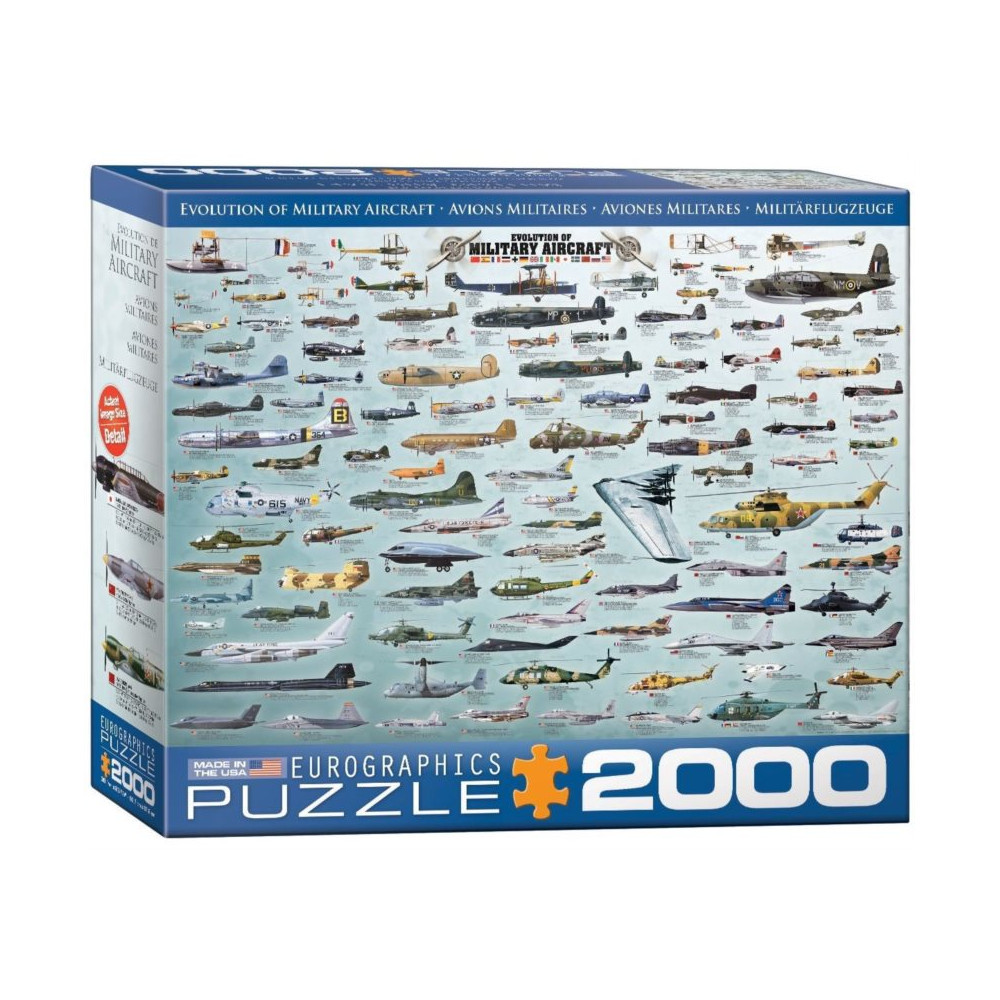 EUROGRAPHICS Puzzle Vojenská letadla 2000 dílků