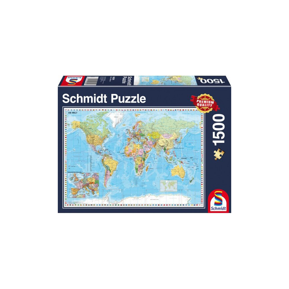 SCHMIDT Puzzle Politická mapa světa 1500 dílků