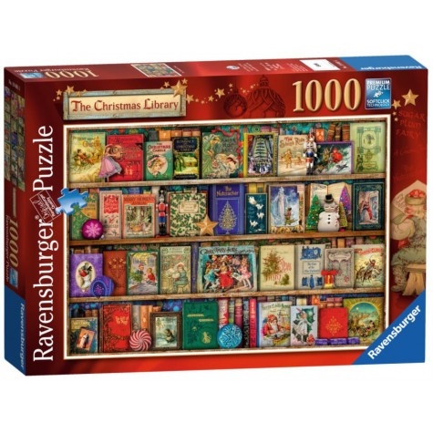 RAVENSBURGER Puzzle Vánoční knihovna 1000 dílků ~ 1
