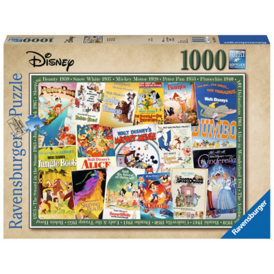 RAVENSBURGER Puzzle Filmové plakáty Disney 1000 dílků