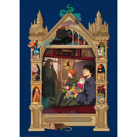 RAVENSBURGER Puzzle Harry Potter: Cesta do Bradavic 1000 dílků ~ 2