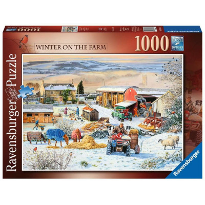 RAVENSBURGER Puzzle Zima na farmě 1000 dílků