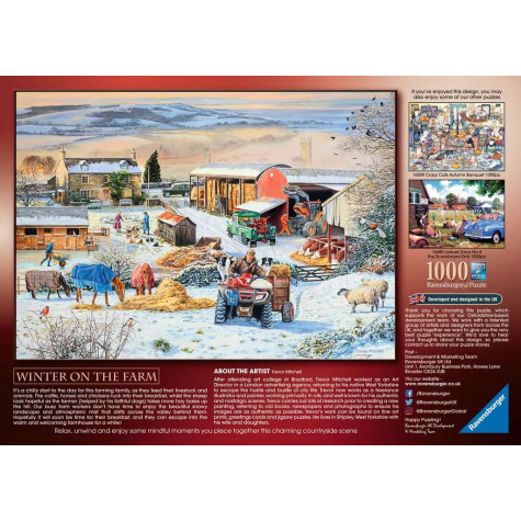 RAVENSBURGER Puzzle Zima na farmě 1000 dílků