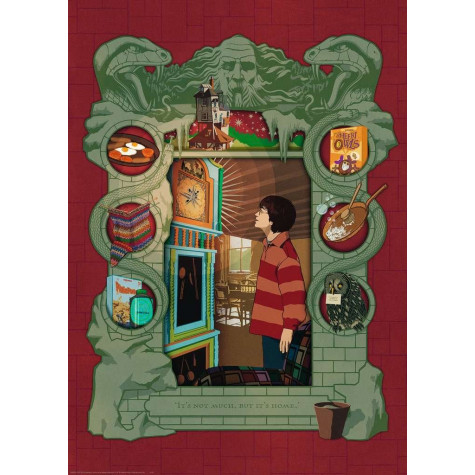 RAVENSBURGER Puzzle Harry Potter: U Weasleyových 1000 dílků ~ 2
