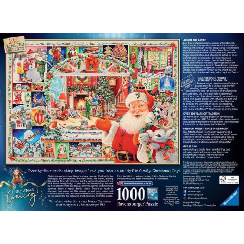 RAVENSBURGER Puzzle Vánoce jsou tady! 1000 dílků