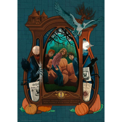 RAVENSBURGER Puzzle Harry Potter: Záchrana Siriuse pomocí Obraceče času 1000 dílků ~ 2