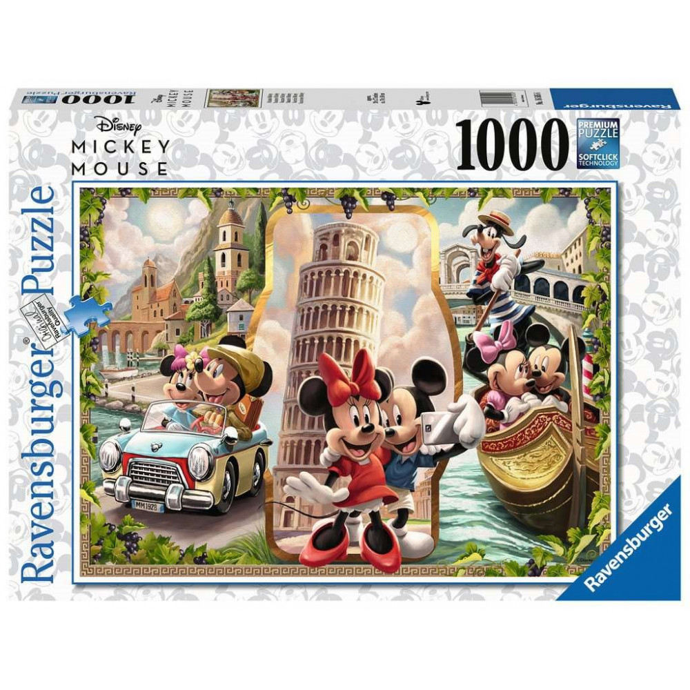 RAVENSBURGER Puzzle Prázdniny Mickeyho a Minnie 1000 dílků