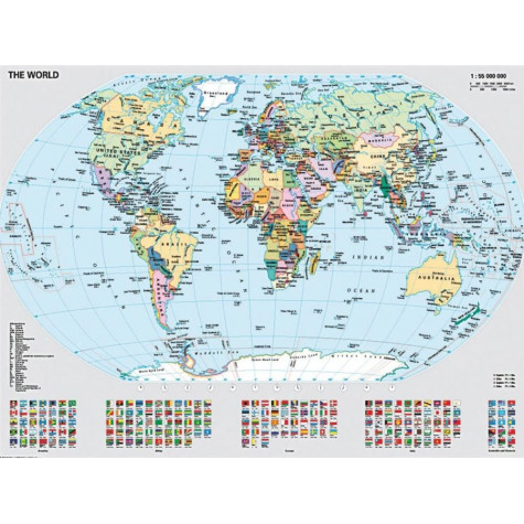 RAVENSBURGER Puzzle Svět Politická mapa světa 1000 dílků