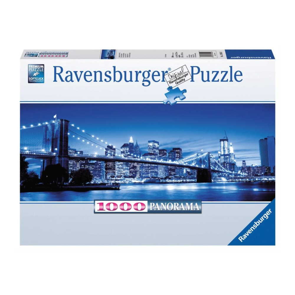 RAVENSBURGER Panoramatické puzzle Zářivý New York 1000 dílků