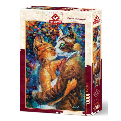 ART PUZZLE Puzzle Zamilovaný tanec koček 1000 dílků