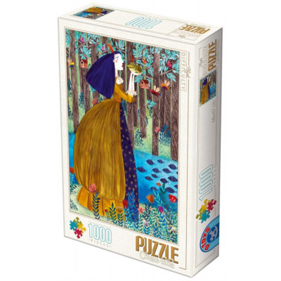 D-TOYS Puzzle Princezna a žabák 1000 dílků