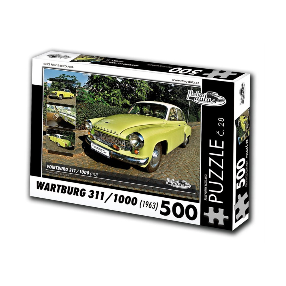 RETRO-AUTA Puzzle č. 28 Wartburg 311,1000 (1963) 500 dílků