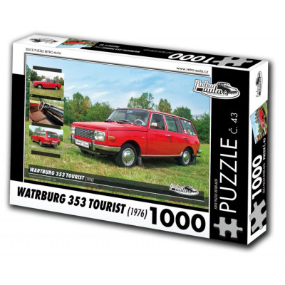 RETRO-AUTA Puzzle č. 43 Wartburg 353 Tourist (1976) 1000 dílků