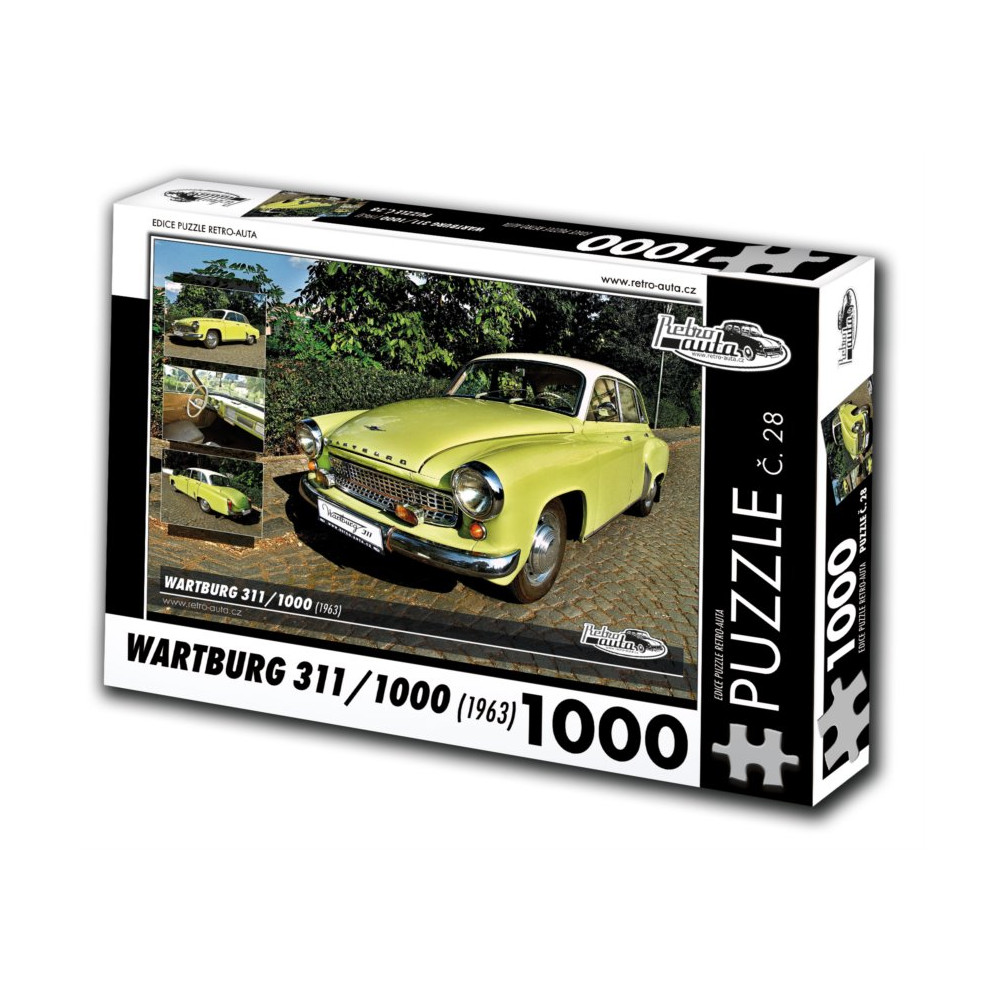 RETRO-AUTA Puzzle č. 28 Wartburg 311,1000 (1963) 1000 dílků