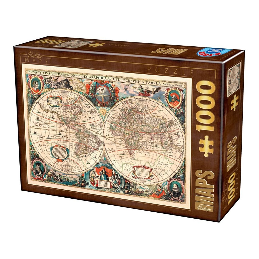 D-TOYS Puzzle Antická mapa světa 1000 dílků