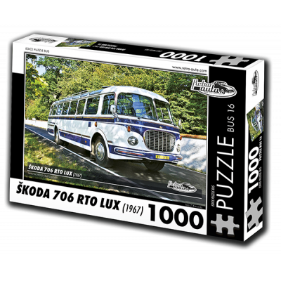 RETRO-AUTA Puzzle BUS č.16 Škoda 706 RTO LUX (1967) 1000 dílků