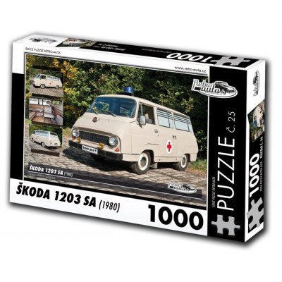 RETRO-AUTA Puzzle č. 25 Škoda 1203 SA (1980) 1000 dílků