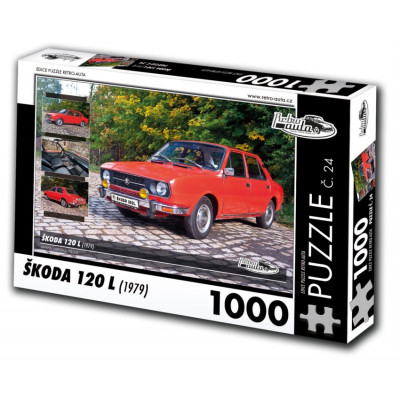 RETRO-AUTA Puzzle č. 24 Škoda 120 L (1979) 1000 dílků