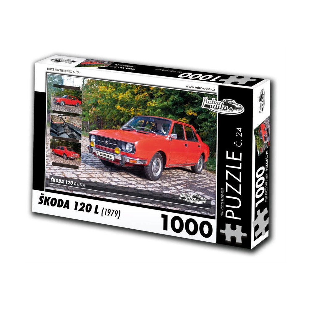 RETRO-AUTA Puzzle č. 24 Škoda 120 L (1979) 1000 dílků