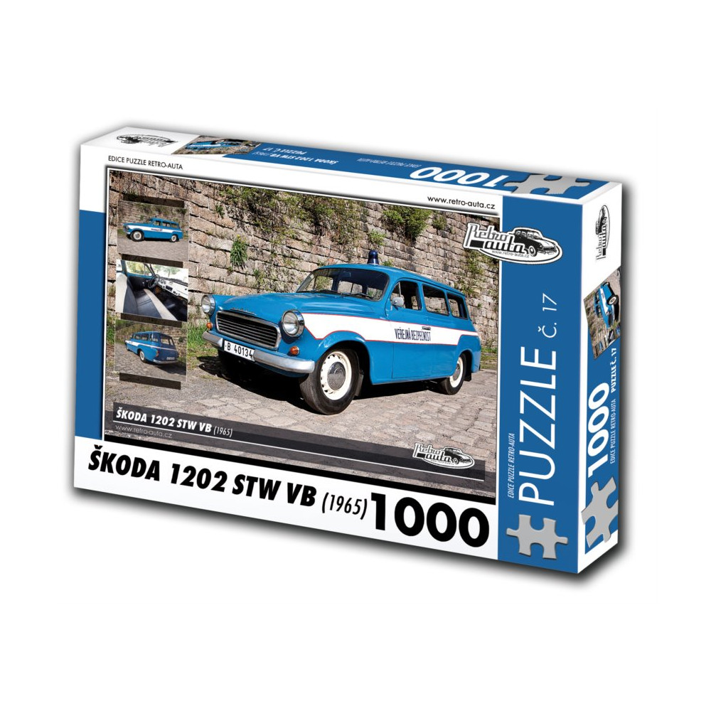 RETRO-AUTA Puzzle č. 17 Škoda 1202 STW VB (1965) 1000 dílků