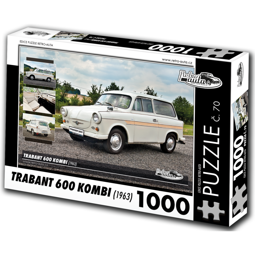 RETRO-AUTA Puzzle č. 70 Trabant 600 KOMBI (1963) 1000 dílků