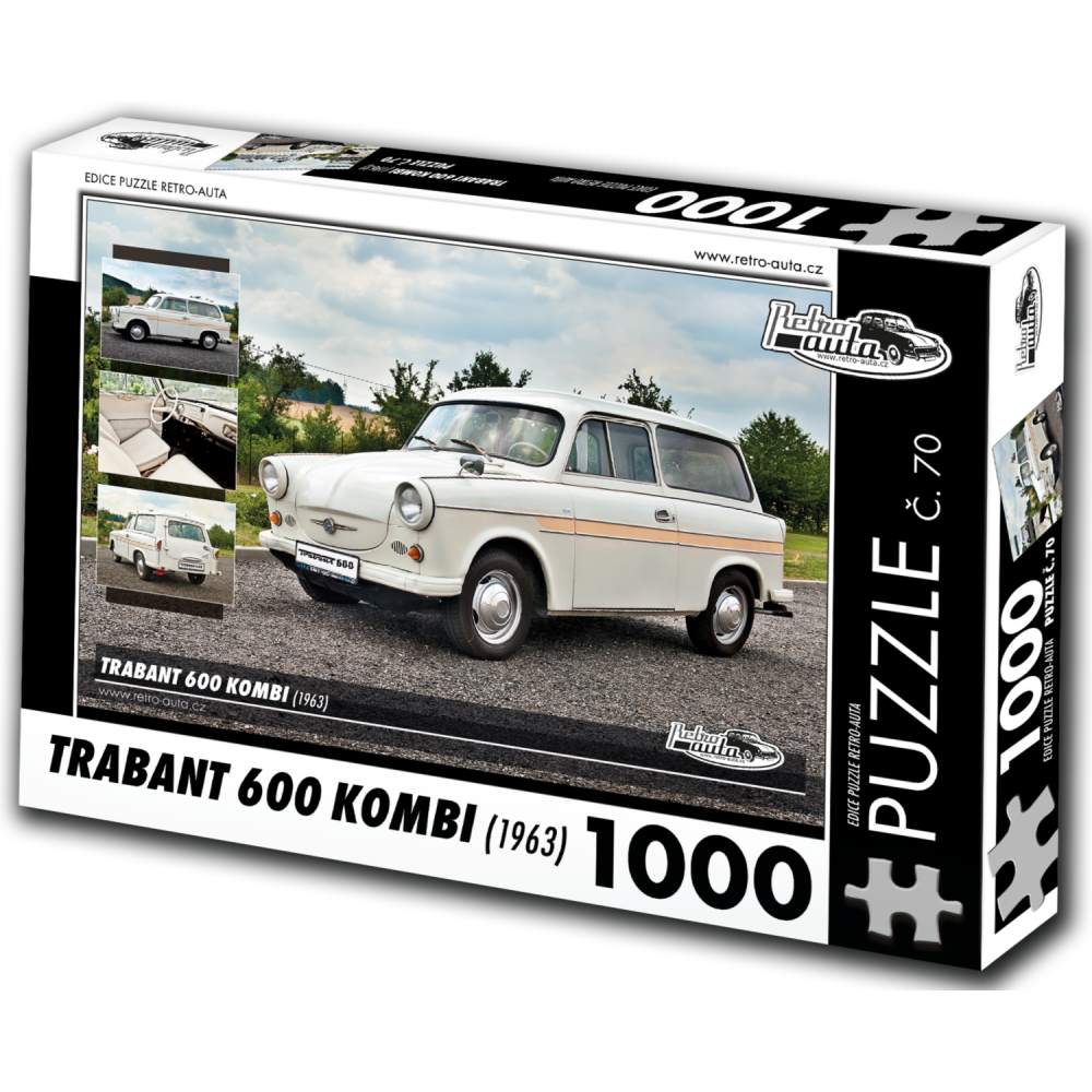 RETRO-AUTA Puzzle č. 70 Trabant 600 KOMBI (1963) 1000 dílků