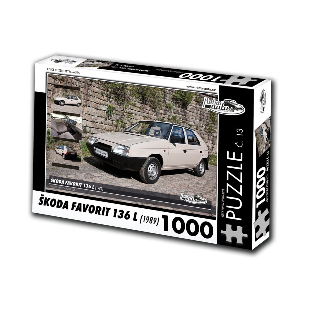 RETRO-AUTA Puzzle č. 13 Škoda Favorit 136 L (1989) 1000 dílků