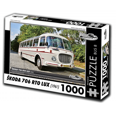 RETRO-AUTA Puzzle BUS č. 8 Škoda 706 RTO LUX (1961) 1000 dílků