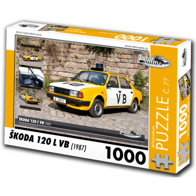 RETRO-AUTA Puzzle č. 77 Škoda 120 L VB (1987) 1000 dílků