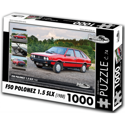 RETRO-AUTA Puzzle č. 74 FSO Polonez 1.5 SLX (1988) 1000 dílků