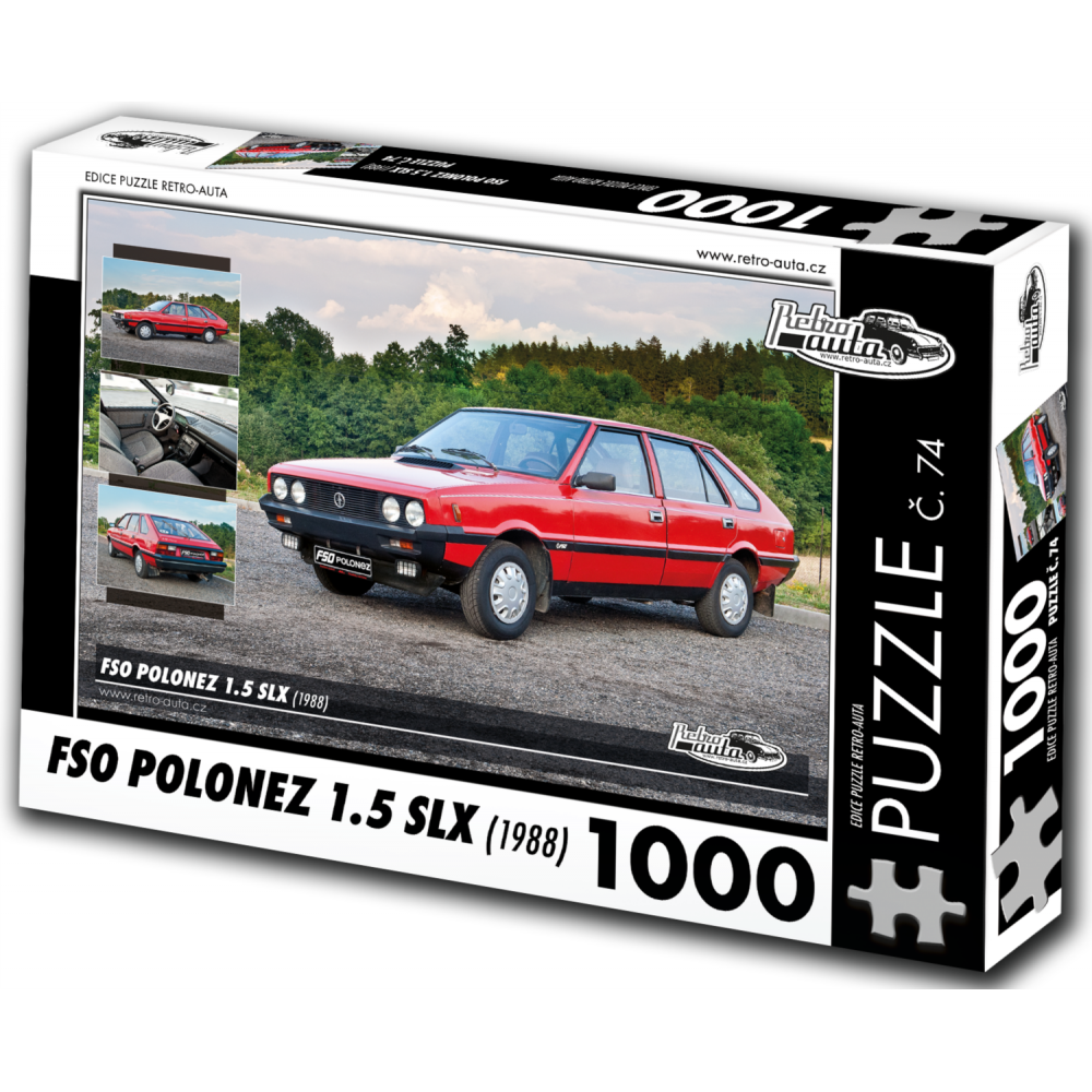 RETRO-AUTA Puzzle č. 74 FSO Polonez 1.5 SLX (1988) 1000 dílků