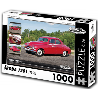 RETRO-AUTA Puzzle č. 76 Škoda 1201 (1958) 1000 dílků