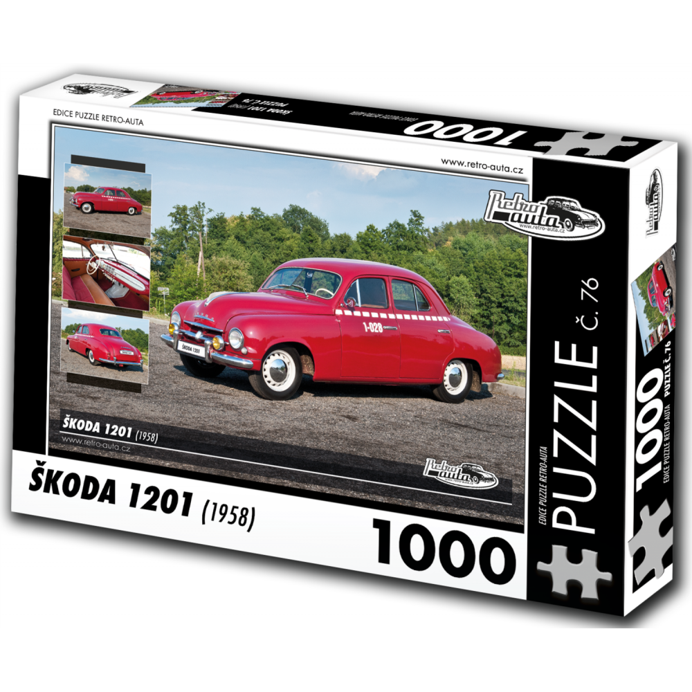 RETRO-AUTA Puzzle č. 76 Škoda 1201 (1958) 1000 dílků