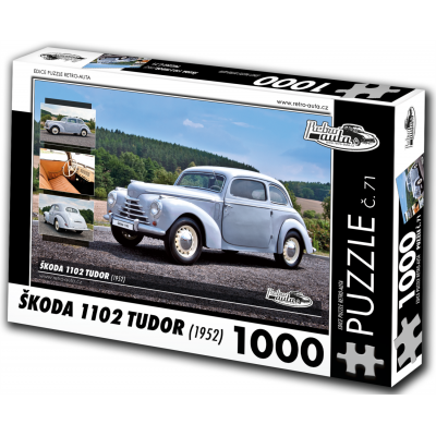 RETRO-AUTA Puzzle č. 71 Škoda 1102 TUDOR (1952) 1000 dílků