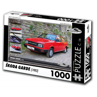 RETRO-AUTA Puzzle č. 16 Škoda Garde (1983) 1000 dílků