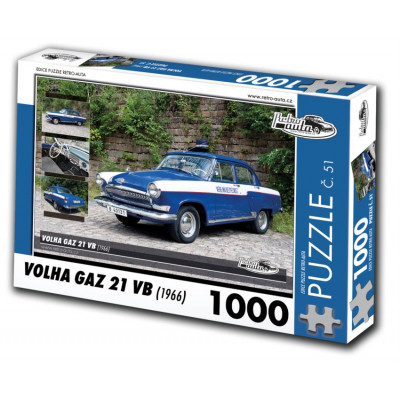 RETRO-AUTA Puzzle č. 51 Volha Gaz 21 VB (1966) 1000 dílků