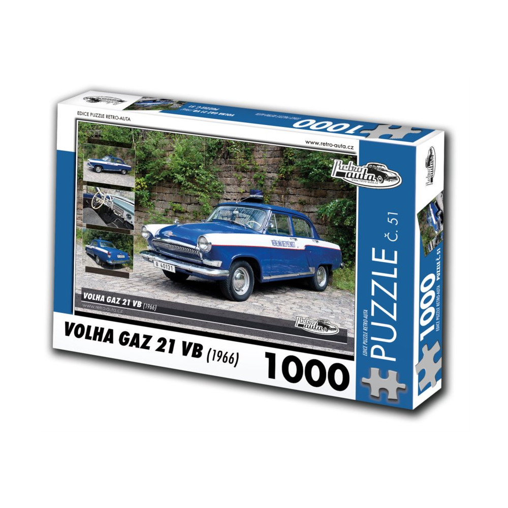 RETRO-AUTA Puzzle č. 51 Volha Gaz 21 VB (1966) 1000 dílků