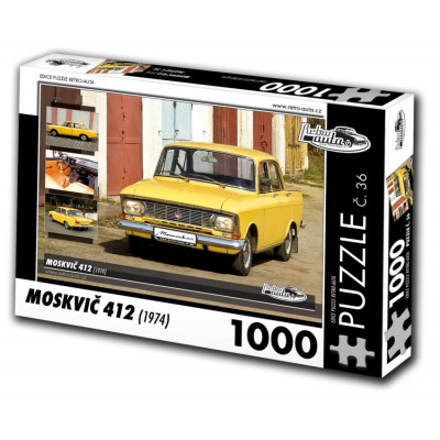 RETRO-AUTA Puzzle č. 36 Moskvič 412 (1974) 1000 dílků