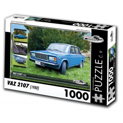 RETRO-AUTA Puzzle č. 9 Vaz 2107 (1988) 1000 dílků