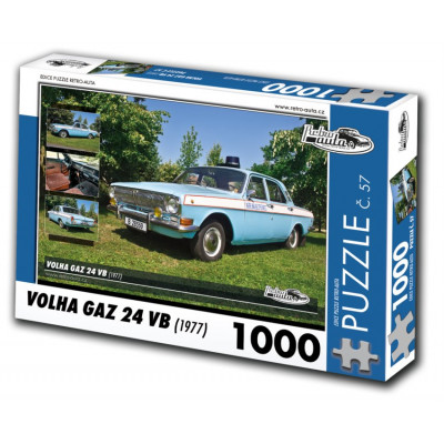 RETRO-AUTA Puzzle č. 57 Volha Gaz 24 VB (1977) 1000 dílků