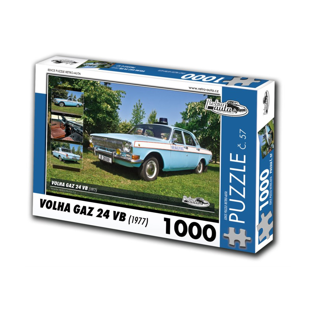 RETRO-AUTA Puzzle č. 57 Volha Gaz 24 VB (1977) 1000 dílků