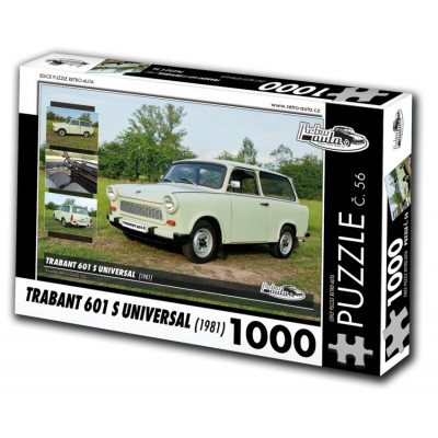 RETRO-AUTA Puzzle č. 56 Trabant 601 S Universal (1981) 1000 dílků