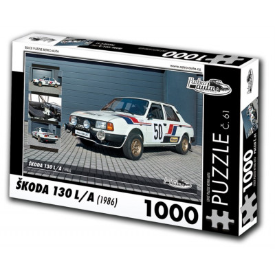 RETRO-AUTA Puzzle č. 61 Škoda 130 L,A (1986) 1000 dílků