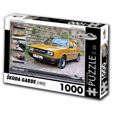 RETRO-AUTA Puzzle č. 20 Škoda Garde (1983) 1000 dílků