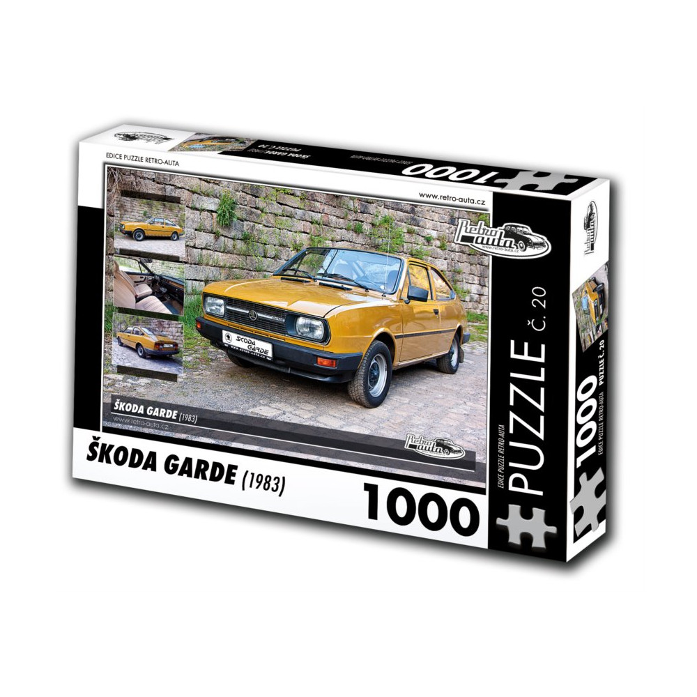 RETRO-AUTA Puzzle č. 20 Škoda Garde (1983) 1000 dílků